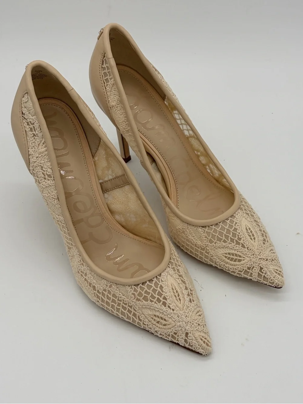 Betsey Johnson Ivory Beaded Slingback Pointed Heels